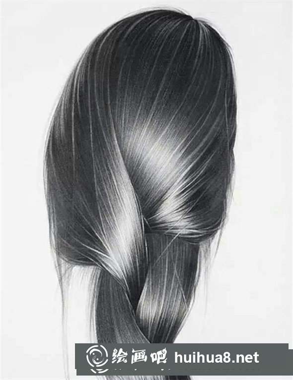 素描教程:头发的素描画画法精讲解析
