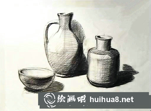 素描静物教程：静物瓶罐的绘画技巧