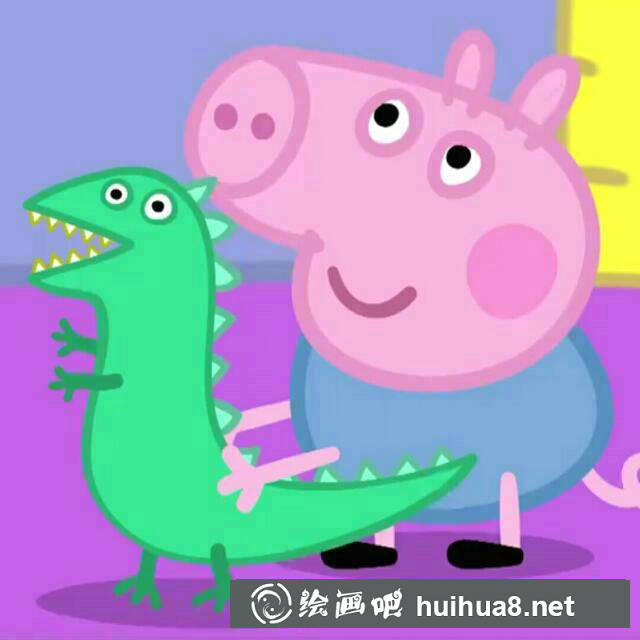小猪佩奇音乐会简笔画图片