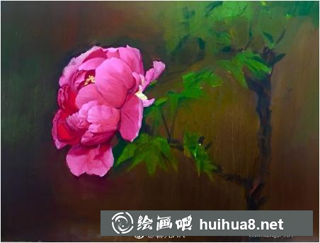 油画牡丹花的画法步骤