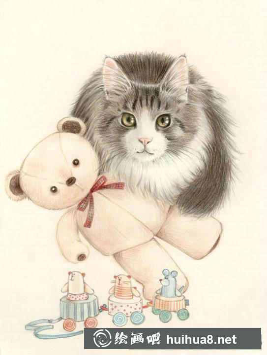 彩铅画猫咪