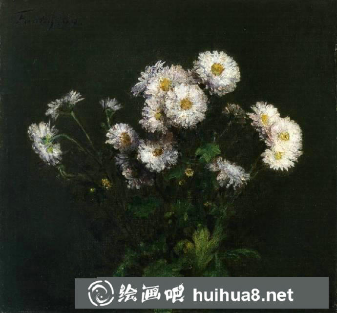 方丹·拉图尔静物油画花卉作品欣赏
