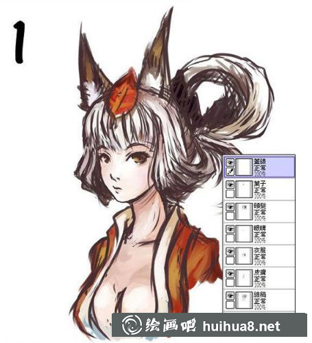 简单的日式厚涂插画教程