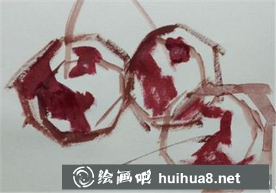 水粉画教程之怎么画樱桃