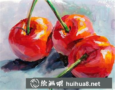 水粉画教程之怎么画樱桃