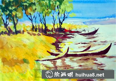 怎么画停泊的小船 怎么画停泊的小船