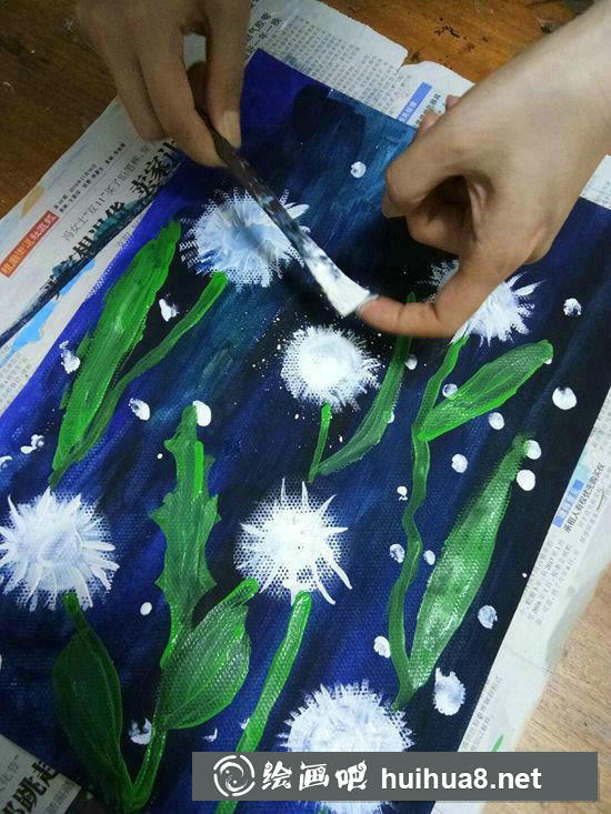 水粉画蒲公英的画法教程 水粉画蒲公英的画法教程
