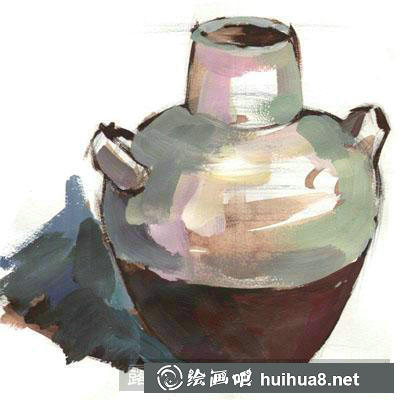 水粉画陶罐绘画教程