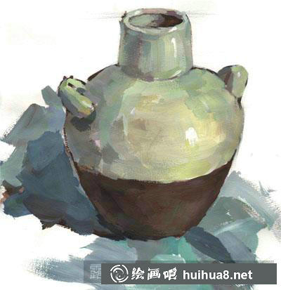 水粉画陶罐绘画教程
