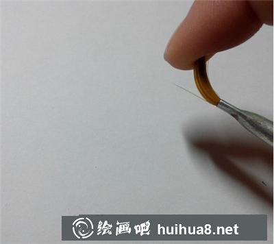 水粉画教程：喷墨树木