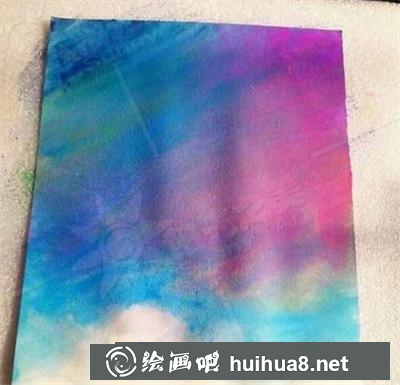 水粉画教程：美丽的夜空