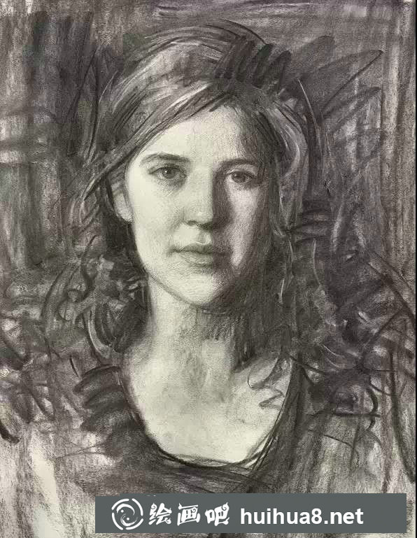 素描人物肖像作品1
