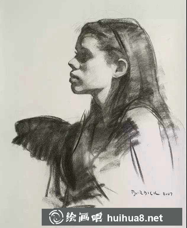 素描人物肖像作品4
