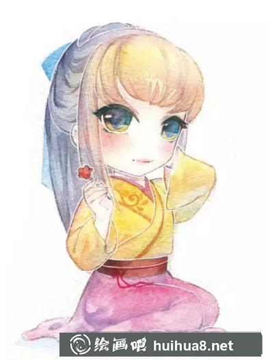 古风水彩漫画人物的画法 古风水彩漫画人物的画法