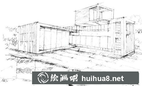 会所速写过程