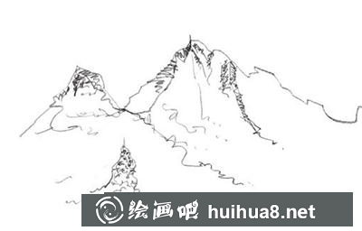 雪山的画法