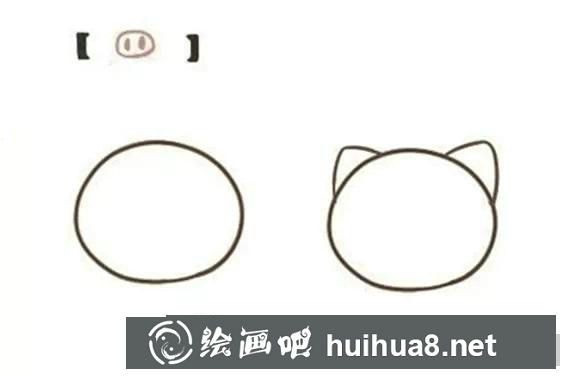 小粉猪简笔画
