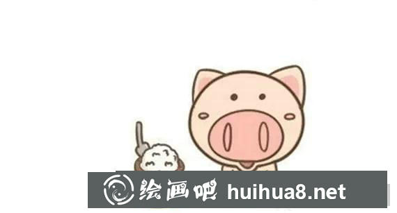 小粉猪简笔画