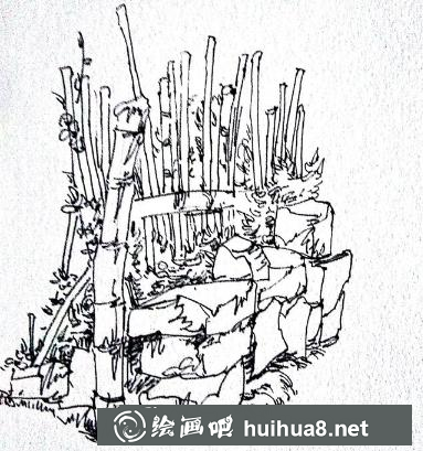 篱笆的画法