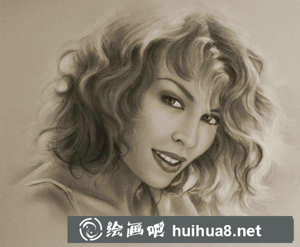 素描美女肖像画之五