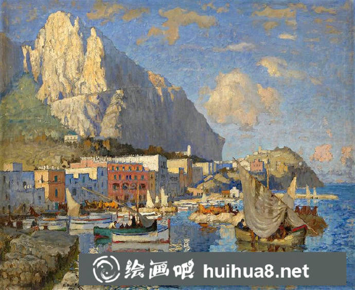 欧洲风景油画作品3