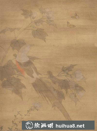 工笔画教程：怎么画《芙蓉锦鸡图》