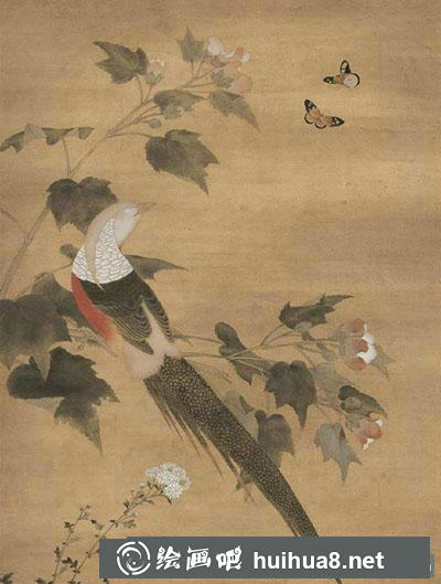 工笔画教程：怎么画《芙蓉锦鸡图》