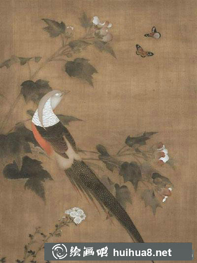 工笔画教程：怎么画《芙蓉锦鸡图》