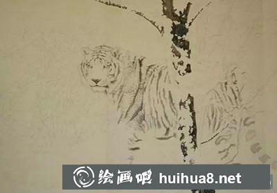 工笔画教程：怎么画老虎