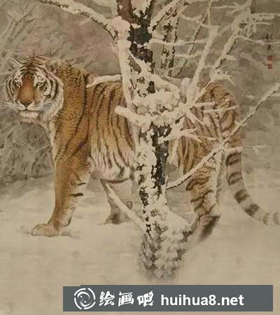 工笔画教程：怎么画老虎