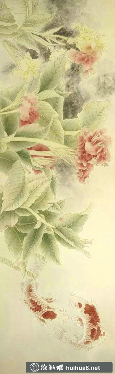 工笔画教程怎么画《荷花戏水图》
