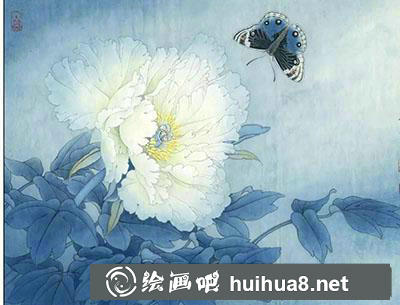 工笔画教程怎么画《凤丹白蛱蝶》 工笔画教程怎么画《凤丹白蛱蝶》