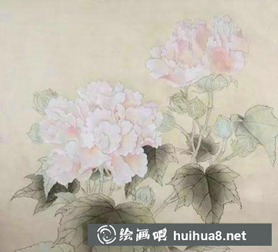 工笔画教程怎么画红芙蓉