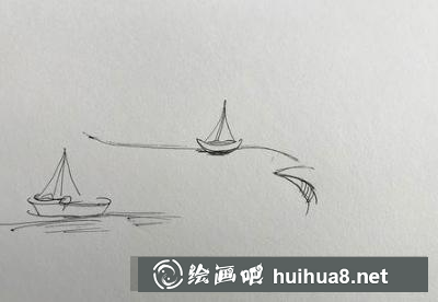 小船风景速写 小船风景速写