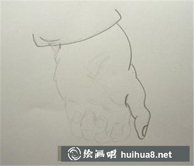 如何画弯曲的手掌？