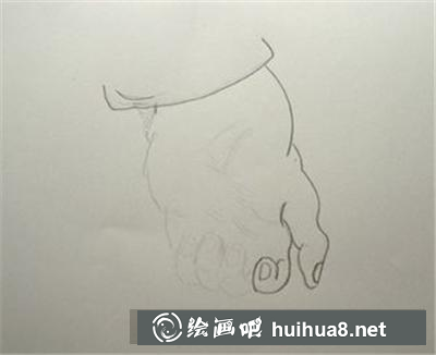如何画弯曲的手掌？