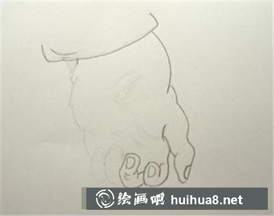 如何画弯曲的手掌？