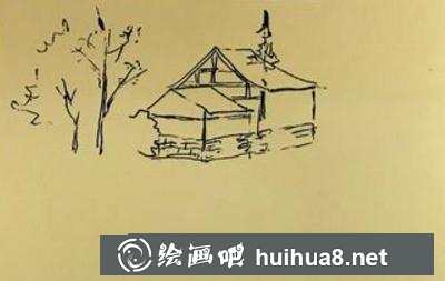 乡村小溪流速写