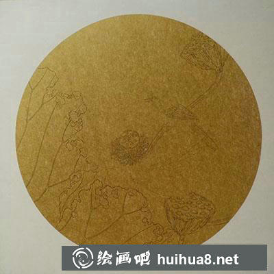 工笔画教程怎么画秋荷鹡鸰图