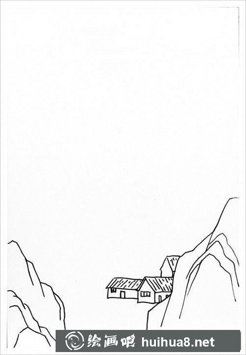 隐居钢笔画