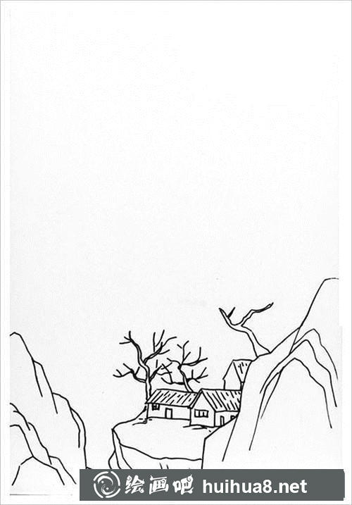 隐居钢笔画