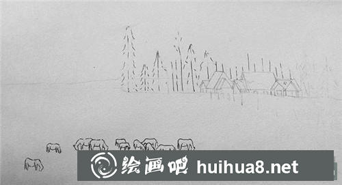 牧民的家钢笔画 牧民的家钢笔画
