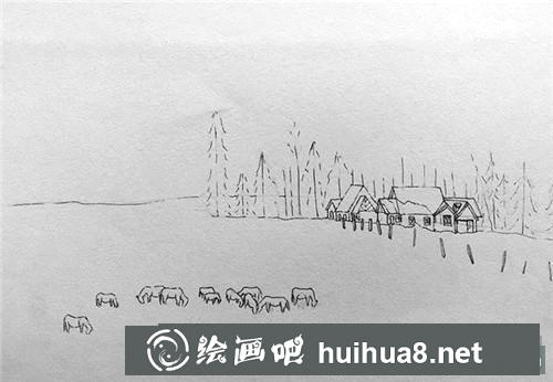 牧民的家钢笔画 牧民的家钢笔画