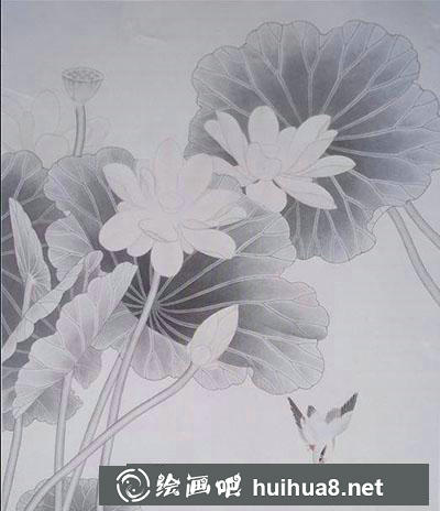 怎么画工笔画荷花与翠鸟 怎么画工笔画荷花与翠鸟