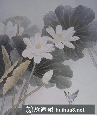 怎么画工笔画荷花与翠鸟 怎么画工笔画荷花与翠鸟