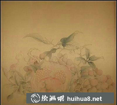 怎么画工笔画《吉祥多子图》