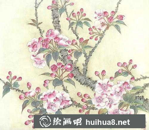 工笔画教程:怎么绘制海棠花 工笔画教程:怎么绘制海棠花
