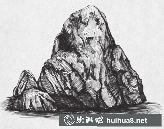 假山石的画法 假山石的画法