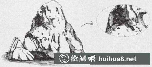 假山石的画法 假山石的画法