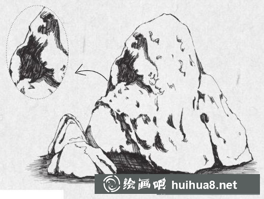 假山石的画法 假山石的画法